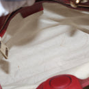 GUCCI Bamboo Hand Bag Leather 2way Red Gold 336032 Auth 151019-18