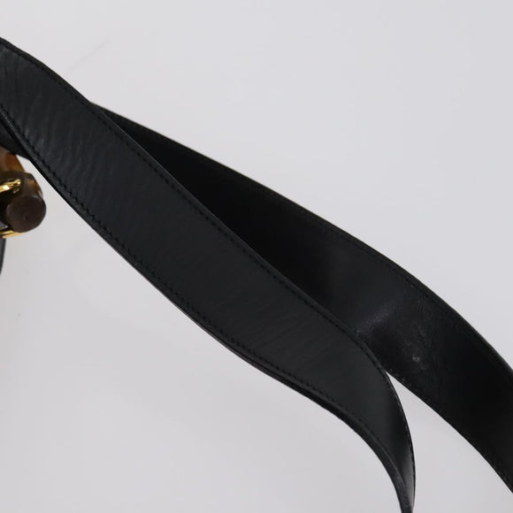 GUCCI Bamboo Backpack Nylon Leather Black Gold 003 58 0016 Auth 151020