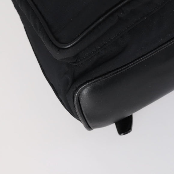 GUCCI Bamboo Backpack Nylon Leather Black Gold 003 58 0016 Auth 151020