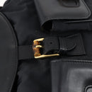 GUCCI Bamboo Backpack Nylon Leather Black Gold 003 58 0016 Auth 151020-20