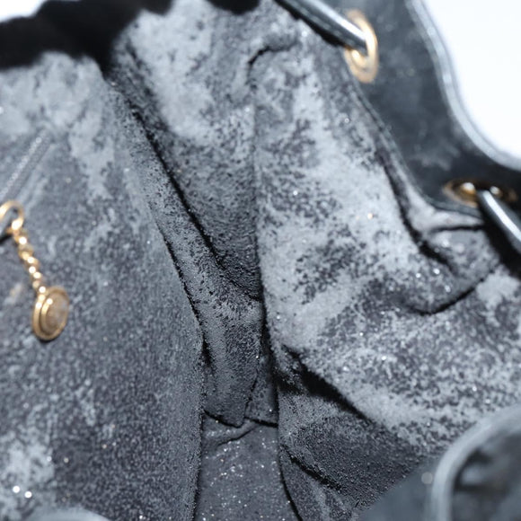 GUCCI Bamboo Backpack Nylon Leather Black Gold 003 58 0016 Auth 151020