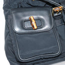 GUCCI Bamboo Backpack Nylon Leather Black Gold 003 58 0016 Auth 151020-27