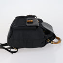 GUCCI Bamboo Backpack Nylon Leather Black Gold 003 58 0016 Auth 151020-3