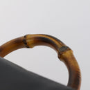 GUCCI Bamboo Backpack Nylon Leather Black Gold 003 58 0016 Auth 151020-14