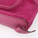 GUCCI Bamboo Backpack Suede Pink Gold 003 2058 0030 Auth 151021-15