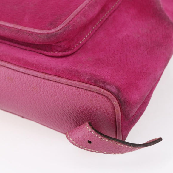 GUCCI Bamboo Backpack Suede Pink Gold 003 2058 0030 Auth 151021