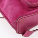 GUCCI Bamboo Backpack Suede Pink Gold 003 2058 0030 Auth 151021-16