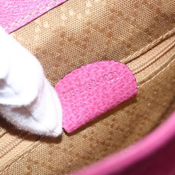 GUCCI Bamboo Backpack Suede Pink Gold 003 2058 0030 Auth 151021