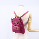GUCCI Bamboo Backpack Suede Pink Gold 003 2058 0030 Auth 151021-24