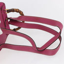 GUCCI Bamboo Backpack Suede Pink Gold 003 2058 0030 Auth 151021-9