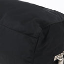 PRADA Hand Bag Nylon Leather Black Silver Auth 151023-16