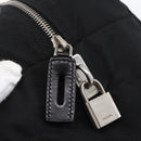 PRADA Hand Bag Nylon Leather Black Silver Auth 151023-9