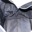 PRADA Hand Bag Nylon Leather Black Silver Auth 151023-19