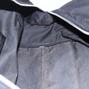 PRADA Hand Bag Nylon Leather Black Silver Auth 151023-20