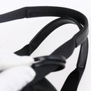 PRADA Hand Bag Nylon Leather Black Silver Auth 151023-14