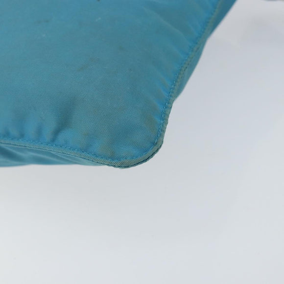 PRADA Shoulder Bag Nylon Light Blue Silver Auth 151024