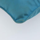 PRADA Shoulder Bag Nylon Light Blue Silver Auth 151024-17