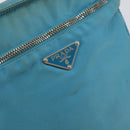 PRADA Shoulder Bag Nylon Light Blue Silver Auth 151024-18