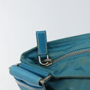 PRADA Shoulder Bag Nylon Light Blue Silver Auth 151024-9