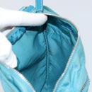 PRADA Shoulder Bag Nylon Light Blue Silver Auth 151024-21