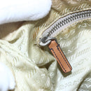 PRADA Shoulder Bag Nylon Beige Silver Auth 151025-20