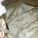 PRADA Shoulder Bag Nylon Beige Silver Auth 151025-11