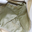 PRADA Shoulder Bag Nylon Beige Silver Auth 151025-21