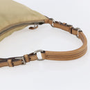 PRADA Shoulder Bag Nylon Beige Silver Auth 151025-7