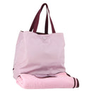 PRADA Tote Bag Nylon Pink Silver Auth 151026-1