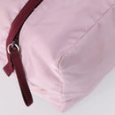 PRADA Tote Bag Nylon Pink Silver Auth 151026-16