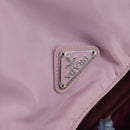 PRADA Tote Bag Nylon Pink Silver Auth 151026-17