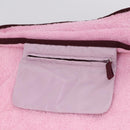 PRADA Tote Bag Nylon Pink Silver Auth 151026-25