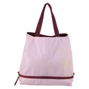 PRADA Tote Bag Nylon Pink Silver Auth 151026-2