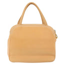 LOEWE Anagram Hand Bag Leather Beige Gold Auth 151027-2