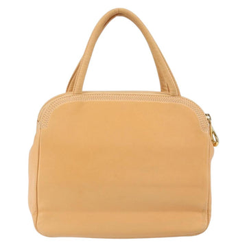 LOEWE Anagram Hand Bag Leather Beige Gold Auth 151027 - 0