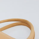 LOEWE Anagram Hand Bag Leather Beige Gold Auth 151027-8