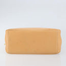 LOEWE Anagram Hand Bag Leather Beige Gold Auth 151027-5