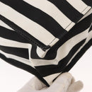 VALENTINO Chain Tote Bag Canvas Black White Auth 151029-15