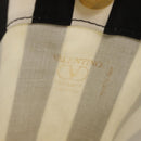 VALENTINO Chain Tote Bag Canvas Black White Auth 151029-10