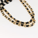 VALENTINO Chain Tote Bag Canvas Black White Auth 151029-7