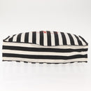 VALENTINO Chain Tote Bag Canvas Black White Auth 151029-5