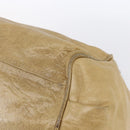 Chloe Etel Hand Bag Leather Beige Gold Auth 151030-10