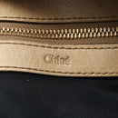 Chloe Etel Hand Bag Leather Beige Gold Auth 151030-16
