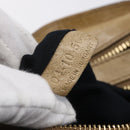 Chloe Etel Hand Bag Leather Beige Gold Auth 151030-23