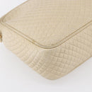 BALLY Quilted Chain Shoulder Bag Leather Ivory Gold Auth 151031-13