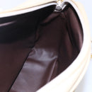 BALLY Quilted Chain Shoulder Bag Leather Ivory Gold Auth 151031-18