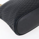 BALLY Quilted Chain Shoulder Bag Leather Black Gold Auth 151032-11