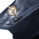 BALLY Quilted Chain Shoulder Bag Leather Black Gold Auth 151032-16