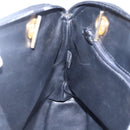 BALLY Quilted Chain Shoulder Bag Leather Black Gold Auth 151032-19