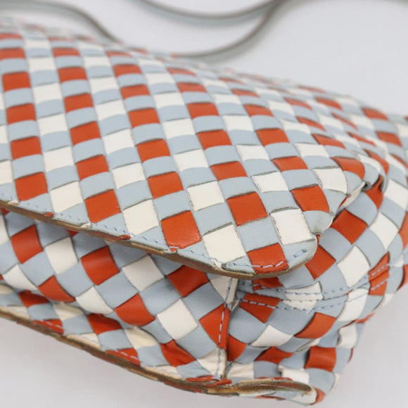 BOTTEGA VENETA INTRECCIATO Shoulder Bag Leather Multicolor Gold Auth 151033